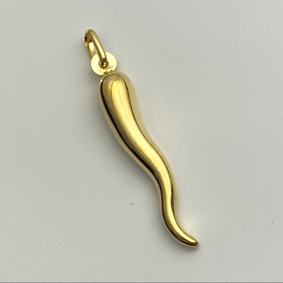 Dijes De Oro 14k Para Hombre 14K Real Gold Italian Cornicello Horn